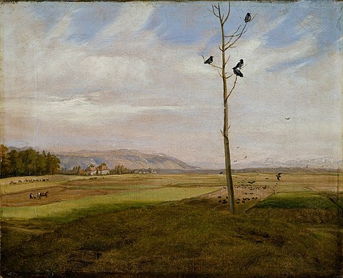 Tree with four ravens, 1830, Johan Christian Dahl