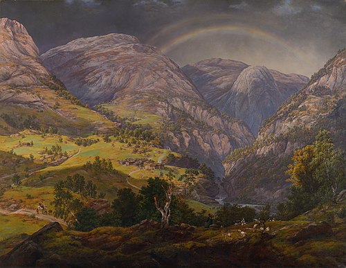 View from Stalheim, 1842, Johan Christian Dahl