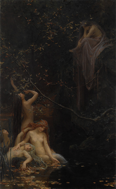 Fairies by the Brook, 1895, Maxmilián Pirner