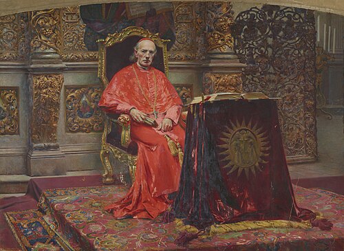 Portrait of Cardinal Sembratowicz, 1896, Aleksander Augustynowicz
