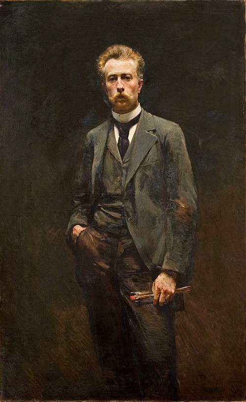 Selbstporträt, 1895, Aleksander Augustynowicz