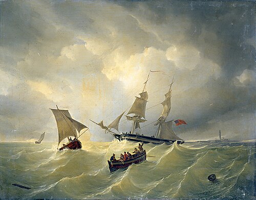 North Sea near Cuxhaven, 1832, Karl Friedrich Schulz