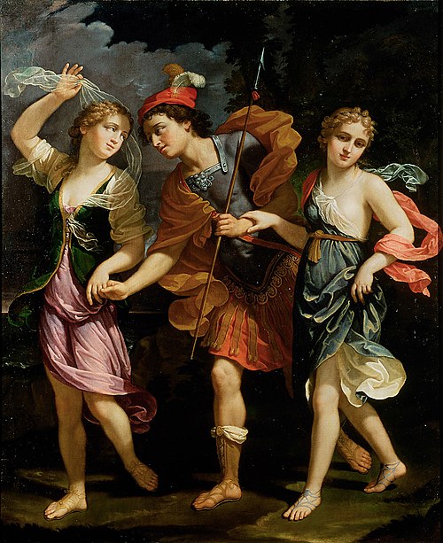 Theseus mit den beiden Töchtern des Minos, 1702, Benedetto Gennari le Jeune