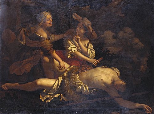 A Sleeping Shepherd Discovered by Two Women, 1680, Benedetto Gennari le Jeune
