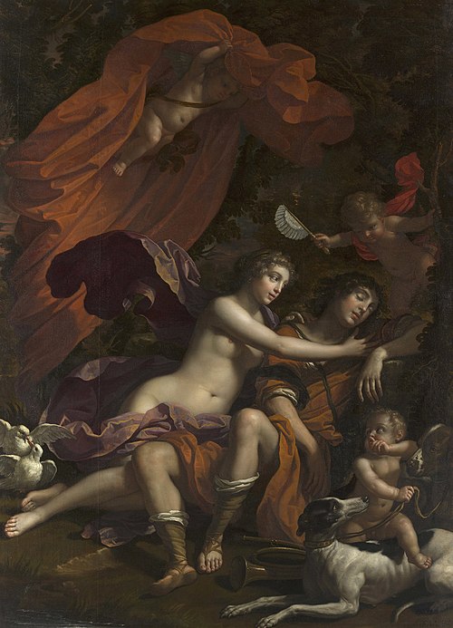 Venus and the Sleeping Adonis, 1677, Benedetto Gennari le Jeune
