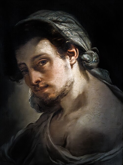 Jeune homme avec un mouchoir sur la tête, 1750, Ubaldo Gandolfi