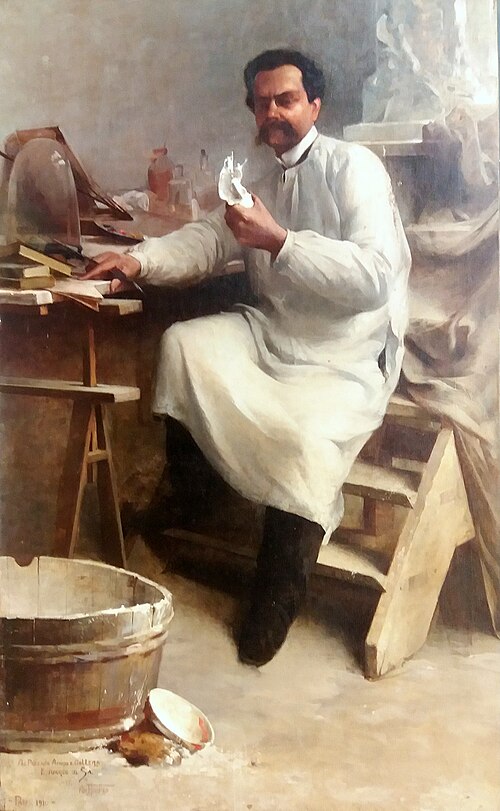 Portrait of the painter and sculptor Eduardo de Sá, 1910, Arthur Timótheo da Costa