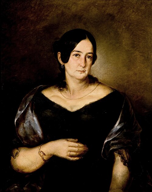 Portrait of Maria Luiza Panasco, 1843, Augusto Müller