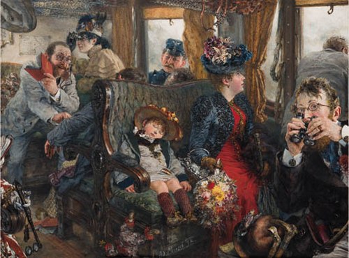 Travelling Through Beautiful Nature, 1892, Adolph von Menzel