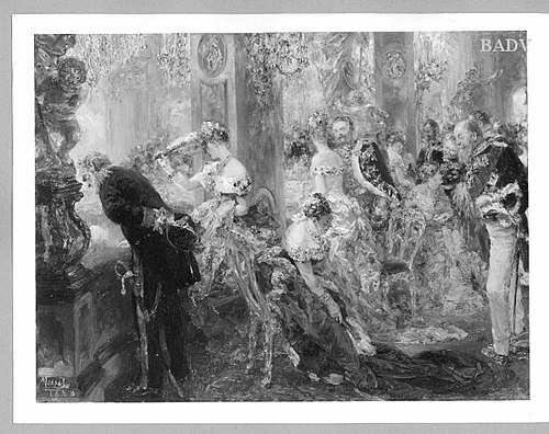 "In the white hall" sosiety, 1888, Adolph von Menzel