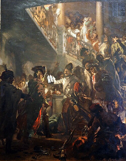 Frederick the Great at Lissa: Bonsoir, Messieurs, 1858, Adolph von Menzel