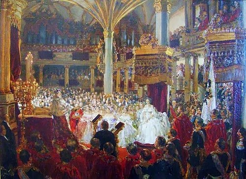 Krönung König Wilhelms I. in Königsberg im Jahre 1861, 1861, Adolph von Menzel