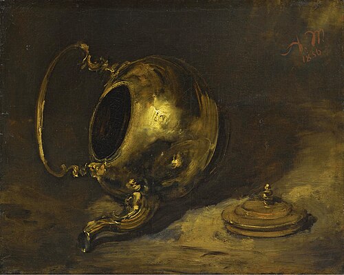 Upturned teapot, 1856, Adolph von Menzel