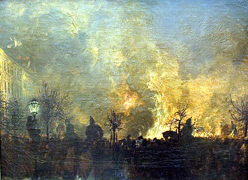 After the torchlight procession, , Adolph von Menzel