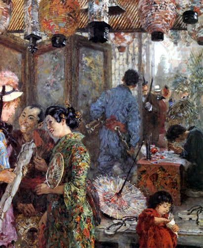 In der japanischen Ausstellung, 1885, Adolph von Menzel