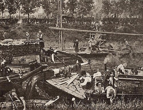 Neuer Schifffahrtskanal in Berlin, 1867, Adolph von Menzel