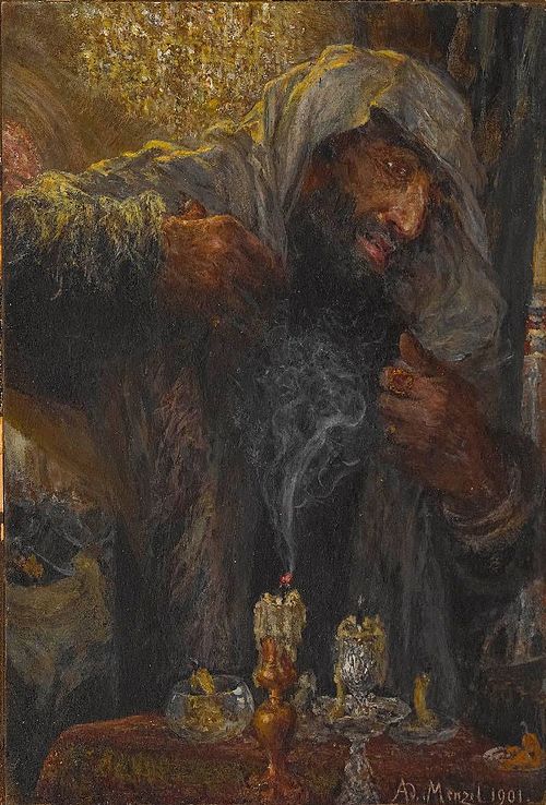 Ende des Versöhnungsfestes (Jom Kippur), 1901, Adolph von Menzel