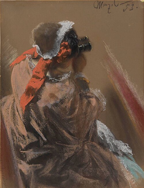 Studie zum "Opernball"., 1853, Adolph von Menzel