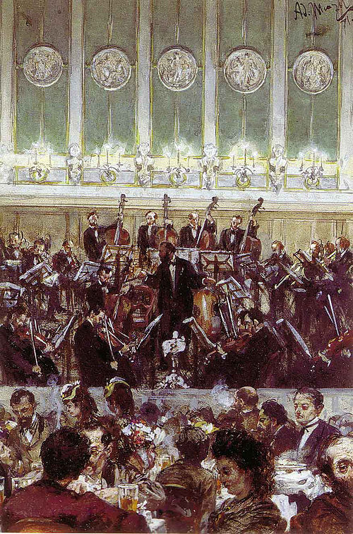 Konzert bei Bilse, 1871, Adolph von Menzel
