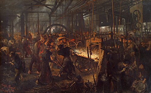 The Iron Rolling Mill, 1875, Adolph von Menzel