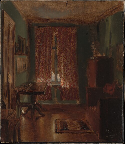 The Artist's Sitting Room in Ritterstrasse, 1851, Adolph von Menzel