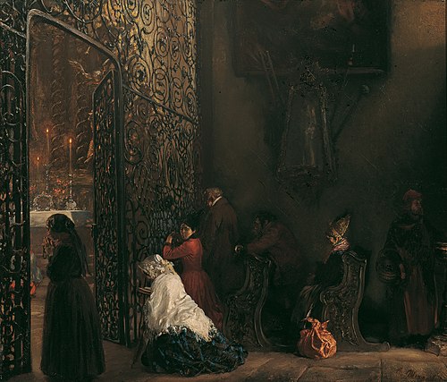 Frühmesse, 1852, Adolph von Menzel