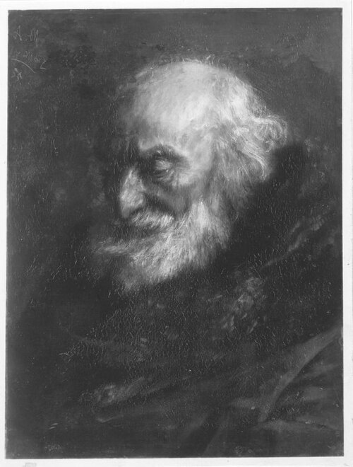 Study of a head of an old Jew, 1855, Adolph von Menzel