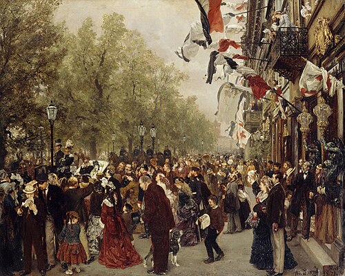 Departure to the army of King William I. 31 July 1870, 1871, Adolph von Menzel