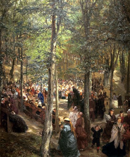Sermon in the Beech Grove near Kösen, 1868, Adolph von Menzel