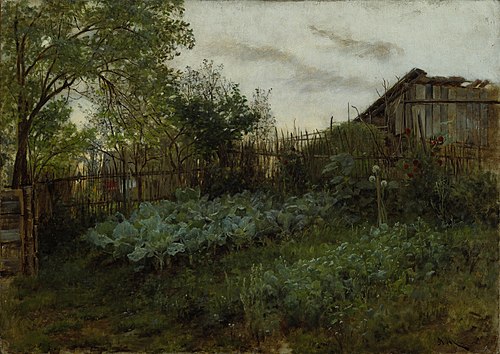 The Back Garden, 1850, Adolph von Menzel