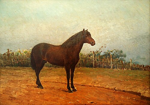 Landscape with horse, , Beniamino Parlagreco