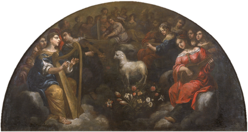 Adoração do Cordeiro Místico pelas Santas Mártires, 1683, Bento Coelho da Silveira