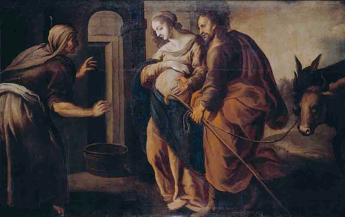 Maria e José buscando guarida em Belém, 1700, Bento Coelho da Silveira