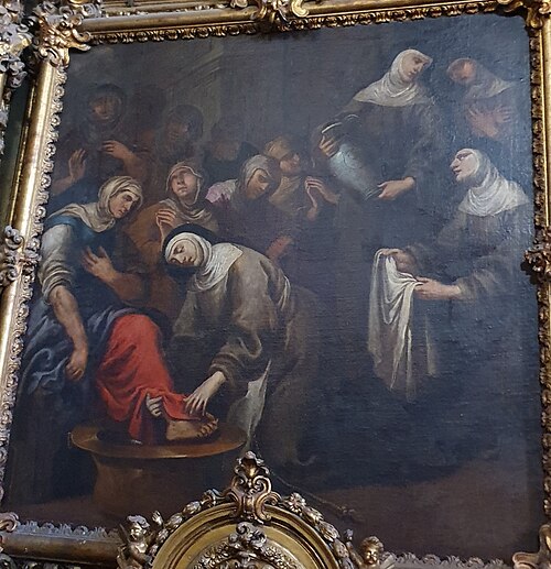 Santa Clara lava os pés às suas companheiras, 1700, Bento Coelho da Silveira