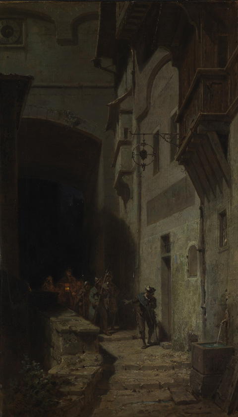 Die Scharwache, 1871, Carl Spitzweg