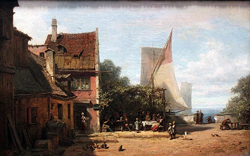 Old tavern near Starnberger See, 1865, Carl Spitzweg