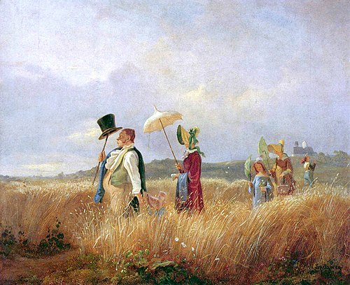 Sunday Stroll, 1841, Carl Spitzweg