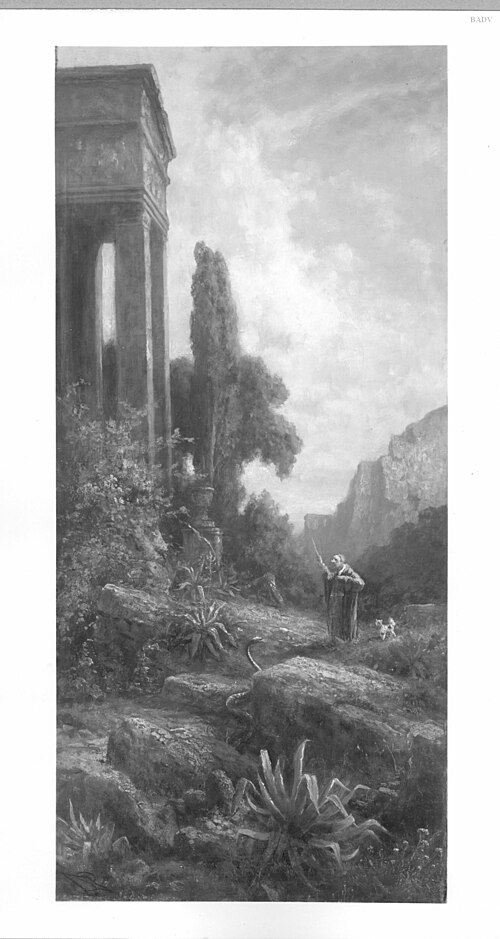 the magician of snakes, 1871, Carl Spitzweg