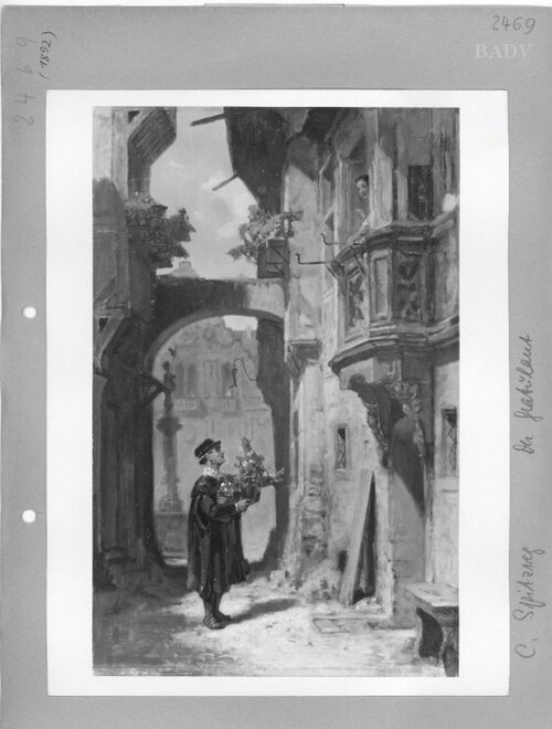 Der Gratulant, 1833, Carl Spitzweg
