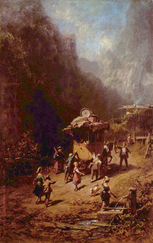 Company of Travelling Artists, 1870, Carl Spitzweg