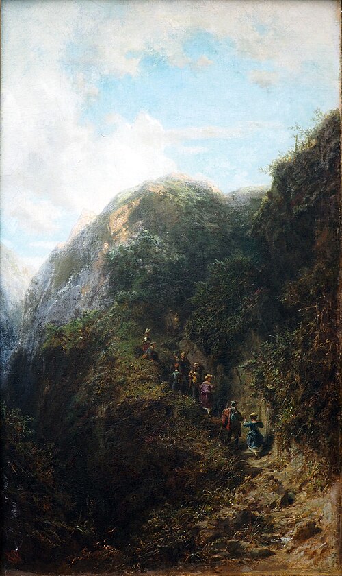 Tourists in the Mountains, 1869, Carl Spitzweg