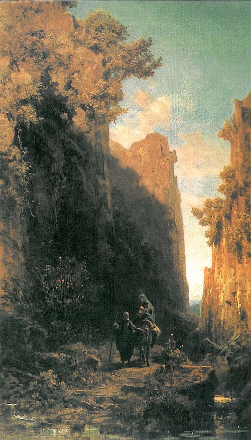 Die Flucht nach Ägypten, , Carl Spitzweg