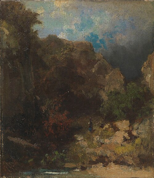Dairywoman in the mountain forest, 1870, Carl Spitzweg