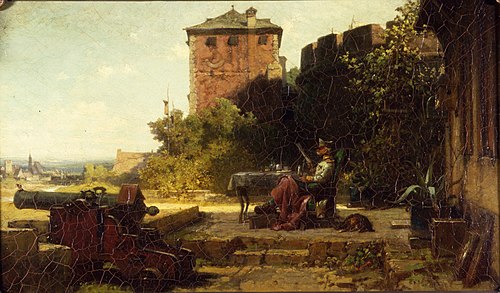 The old Fortress Commandant, 1860, Carl Spitzweg