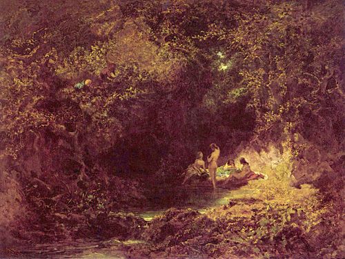 Bathing Nymphs, 1870, Carl Spitzweg