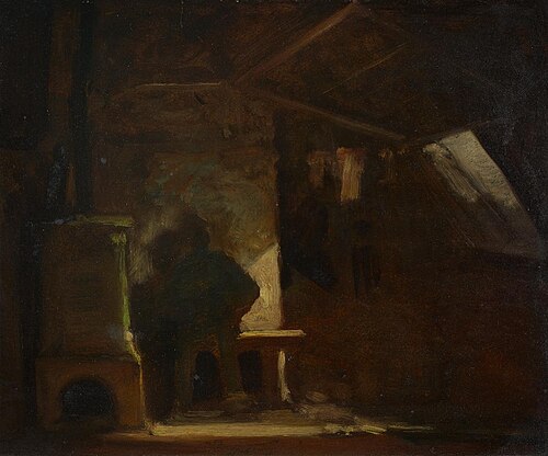 Dachstube. Studie, 1837, Carl Spitzweg