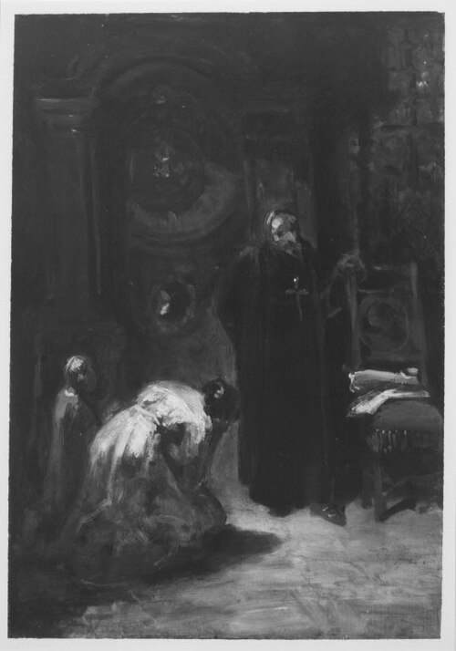 Die Beichte, 1852, Carl Spitzweg