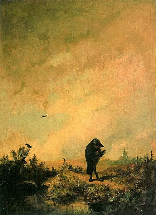 Der Rabe, 1845, Carl Spitzweg
