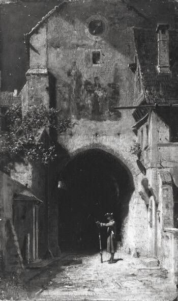 Gähnende Schildwache, 1875, Carl Spitzweg