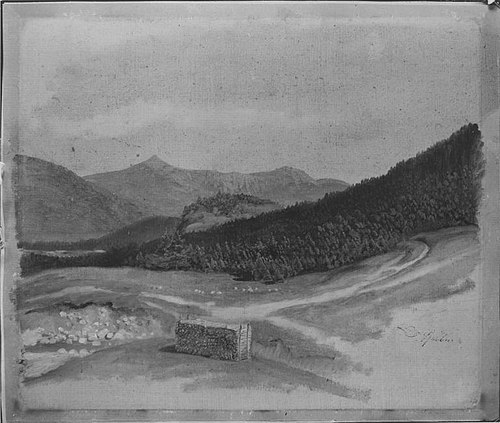 Gebirgslandschaft (zugeschrieben), 1835, Carl Spitzweg